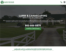 Tablet Screenshot of lawncarelakeland.com